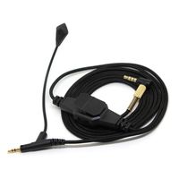 Lovinstar Boom Microphone Volume Cable for Sennheiser Momentum On-Ear Over-Ear to Gaming Headphone for Skype PS4 Xbox One Phone (Black)