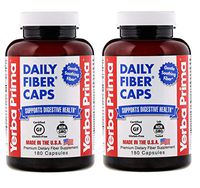 Yerba Prima Daily Fiber Caps for Digestive Health Support, 180 Capsules (Pack of 2)