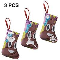 Christmas Tree and Fireplace Decoration Brown Poop Amazing Christmas Stockings for Funny Xmas Party
