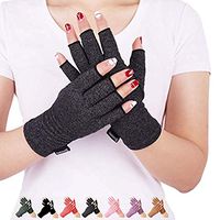 Arthritis Compression Gloves Fitness Gloves Relieve Pain from Rheumatoid, RSI,Carpal Tunnel, Hand Gloves Fingerless for Computer Typing and Dailywork, Support for Hands and Joints (Black, L)