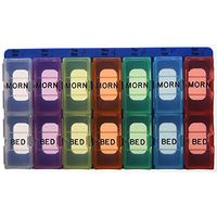 Extra Large 2-Compartment Weekly Vitamin & Pill Organizer Morn-Bed