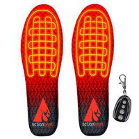 ActionHeat Rechargeable Heated Insoles with Remote – Deodorized, Breathable, Fleece Lined Soft Shell Insoles with Heated Toes