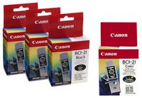 Canon BCI-21 Ink Cartridges (5 Pack, 3 Black and 2 Color)