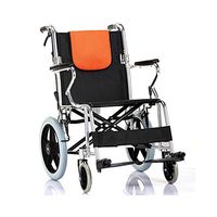 Lxn Wheelchair Reinforced Aluminum Alloy Inflatable Collapsible Soft Seat Portable Wheelchair/Ergonomic Chair and Back The Largest Bearing 100kg Size: 795984cm