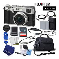 Fujifilm X100F X-Series 24.3 MP Point & Shoot Digital Camera (Silver) with Cleaning Kit, 64GB Card and More Mid-Range Bundle