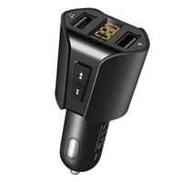 Naouis Bluetooth FM Transmitter for Car,V4.2 Bluetooth FM Transmitter Radio Adapter Car Kit with 5V/ 3.4A Dual USB Ports Charger Hands Free Calling USB Flash Drive for iPhone and Android Smartphones