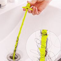 LONGLISHENG 4Pcs/Set Plastic Sewer Hair Catcher Drain Snake Hair Use for Clean Drain Clog Remover