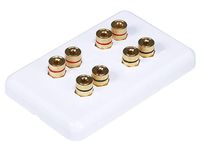 Monoprice 103642 Banana Binding Post Wall Plate for 4 Speaker
