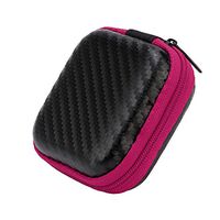 Orcbee_for Apple Airpods Earphones Case Box Size Holder Hard Shell EVA Carrying (Hot Pink)