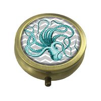 LCTCKP Octopus Custom Fashion Hot Bronze Pill Box Western Medicine Tablet Decorative Box