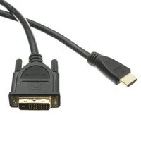 CableWholesale Black CL2-Rated HDMI Male to DVI Male Cable, 35 Feet - Offers Double Shielding and Gold-Plated Connectors