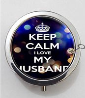 BlackKey I Love My Husband 3-Compartment Decorative Pocket Gift Box Case Organizer for Pill, Color 1 -865