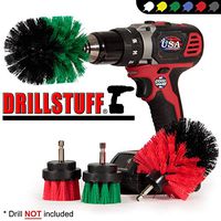 Drill Brush Cleaning Brush Attachments for Drill - Oven Cleaning Brush - Rotary Scrub Brush for Kitchen Sink - Concrete, Masonry Brush - Patio, Deck, Garden Scrub Brushes - Tile and Grout Cleaner