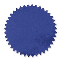 Blue Foil Embossed Scallop Edge Certificate Seals, 102 Pack