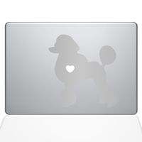 The Decal Guru I Love My Poodle Decal Vinyl Sticker, 15" MacBook Pro (2015 & Older Models), Silver (1474-MAC-15P-S)