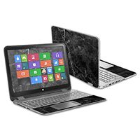 MightySkins Skin Compatible with HP Envy x360 15.6" - Black Marble | Protective, Durable, and Unique Vinyl Decal wrap Cover | Easy to Apply, Remove, and Change Styles | Made in The USA