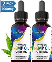 (2-Pack) 5000mg Hemp Oil Extract for Pain, Anxiety & Stress Relief - 5000mg of Pure Hemp Extract - Grown & Made in USA - 100% Natural Hemp Drops - Helps with Sleep, Skin & Hair.