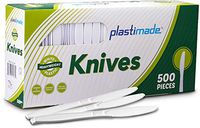 500 Knives] Plastimade White Disposable Extra Heavyweight Plastic Knives, Ideal For Wedding, Catering, Parties, Buffets, Events, Or Everyday Use, 1 Pack…