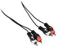Rockville RCDR10B 10' Dual RCA Pro Audio Cable 100% Copper, Black, 10 Foot