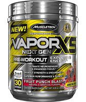 MuscleTech Vapor X5 Next Gen Pre Workout Powder, Explosive Energy Supplement, Fruit Punch Blast, 30 Servings (9.28oz)