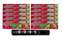 Herb Airtight Tube Pocket Protector with Juicy Jay's Strawberry Kiwi 1.25 Flavored Hemp Rolling Papers 10 Count DC Crafts Nation- Flag Leaf