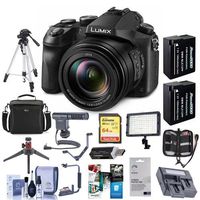 Panasonic Lumix DMC-FZ2500 Digital Camera - Bundlewith Camera Case, 64GB SDxC U3 Card, 2X Spare Battery, Tripod, Video Light, Flip Flash Bracket, Shotgun Mic, Memory Wallet, Software Package and More