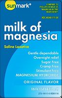 sunmark - Milk of Magnesia - Original Flavor - Liquid - 16 oz. - Magnesium Hydroxide