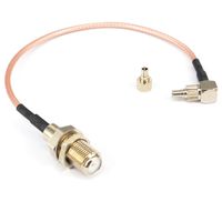 YOTENKO RF Cable Wire Connectors F Type Female to CRC9 TS9 Adapter Extension RG316 Coax Pigtail Cord 0.5ft for HUAWEI USB Modem Sierra Wireless Card