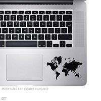 World Map - Palm Rest Sticker Decal for MacBook Pro, PC, Laptop, Window, Car, or Wall