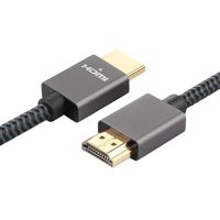 Hudii High Speed 4K@60Hz HDMI 2.0 Cable HDCP, HDMI to HDMI Cord 3.9 ft, 2160p 48bit/px Color Depth, Support 21Gbps Bandwidth, Gray