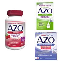 AZO Maximum Urinary Health Pack | 3 Products to Test for a UTI, Relieve UTI Pain, and Cleanse + Protect The Urinary Tract