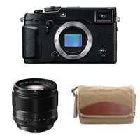 Fujifilm X-Pro2 Body Professional Mirrorless Camera (Black) + XF56mmF1.2 R + Domke F-5XB Camera Bag