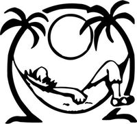 Ranger Products Nautical Hammock Nap A7 Vinyl Decal Sticker Car Window Wall, Die Cut Vinyl Decal for Windows, Cars, Trucks, Tool Boxes, laptops, MacBook - virtually Any Hard, Smooth Surface