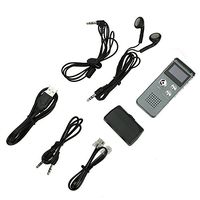 eBoTrade Digital Rechargeable Voice Recorder Dictaphone MP3 Player USB WAV + Microphone Speaker (8GB Memory)