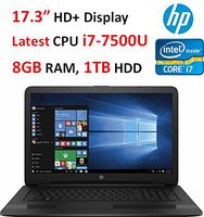 2017 Model HP 17.3" HD+ High Performance WLED Backlight Laptop, 7th Gen Intel Core i7-7500U, 8GB RAM, 1TB HDD, Windows 10