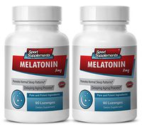 Melatonin Pills for Sleep - Melatonin 3mg - Slows Down Aging Process (2 Bottles - 180 Lozenges)