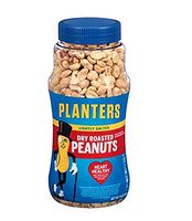 PLANTERS Lightly Salted Dry Roasted Peanuts, 16 oz. (4 Pack) | Peanut Snacks with Sea Salt | Heart Healthy Snacks for Adults | After School Snacks, Game Day Snacks & Movie Night Snacks | Kosher