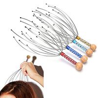 Ruijuxin 4 PCS Octopus Massage Claw Stress Release Head Massager, Random Color Delivery Health Care Products