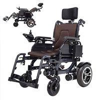 Fully Lying Wheelchairs Electric Wheelchair Automatic Collapsible Lightweight Four-Wheeled Scooter for Elderly People with Disabilities