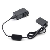 Raeisusp 5-8.4V USB Drive Cable ACK-E12 Mobile Power Supply + DR-E12 DC Coupler LP-E12 Dummy Battery DC Grip + 5V 3AMP Adapter Kit for Canon EOS M EOS M2 M10 M50 M100