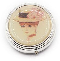 Victorian 20's - Pocket Purse Portable Travel Pill Box & Medicine Organizer (3 Compartments)