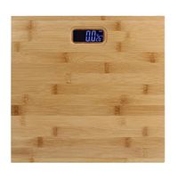Nivalkid Home Upscale Wooden Scales, Bathroom Scales 30x30cm Maximum Weight 400 lb (Yellow)