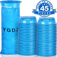 Barf Bags, YGDZ 45 Pack Blue Emesis Bags Disposable Vomit Bags for Car Travel, 1000ml