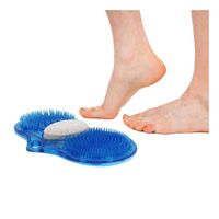 Jeeke Shower Foot Massager Scrubber & Cleaner, Bathroom Mats Foot Massager Bathroom Foot Brush Peeled Pumice Wipe, Non Slip with Suction Cups, Ship from USA (Blue)