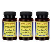 Swanson Pterostilbene Plus with Resveratrol 30 Veg Capsules (3 Pack)