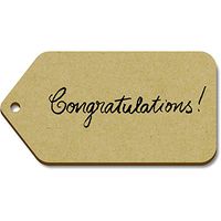 Azeeda 10 x Large 'Congratulations' Wooden Gift Tags (TG00015290)