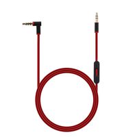Chezaa Audio Cable, 3.5mm Replacement Audio Audio Cord Wire w/Mic for Beats by Dr Dre Headphones (Red)