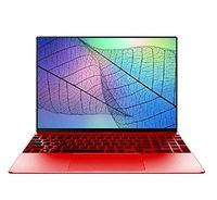 【2010 Office】 15.6 inches 1.5 kg Narrow Frame 6 GB / 256 GB High Speed Intel J 3455 Silent CPU Thin Type Light Weight High Performance Laptop Computer with Wireless Mouse (64GB+180 SSD, Red)
