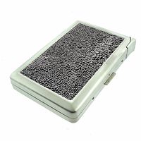 Cigarette Case with Built in Lighter Dystopia Wasteland Imaginary Terror S26 Smoking King Size Cigarettes Silver Metal Wallet 4" X 2.75" RFID Protection Futuristic Socieity of Destruction Mayhem Art