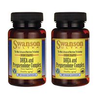Swanson Dhea and Pregnenolone Complex 60 Veg Capsules (2 Pack)